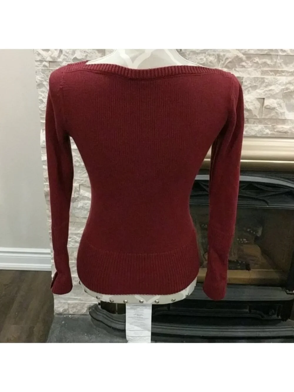 Ann Taylor maroon/burgundy wool blend sweater